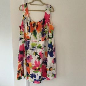 Adrianna Papell Plus Floral Dress SZ 20w